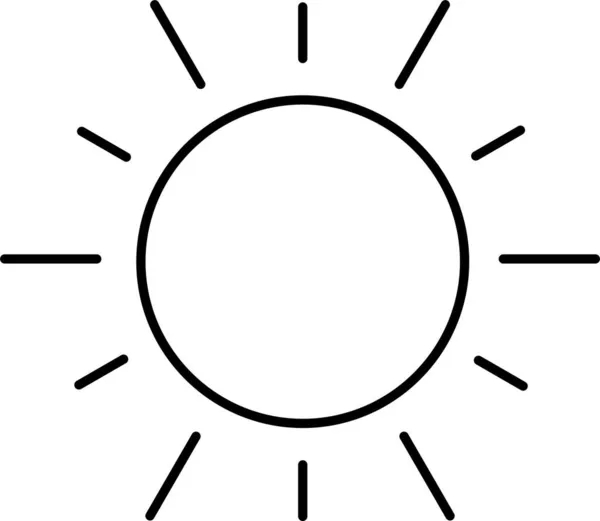 Słoneczne Słońce Eko Ikona — Wektor stockowy