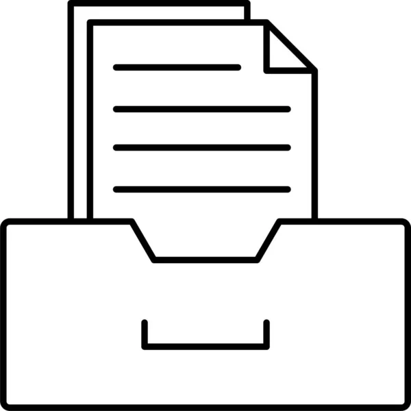 Archivverzeichnis Dokument Symbol Business Management Kategorie — Stockvektor