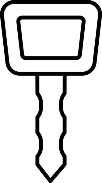 Ikona Zámku Klíče Stylu Osnovy — Stockový vektor