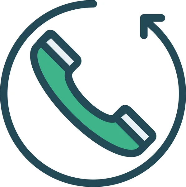 Chamar Ícone Telefone Móvel Estilo Esboço Preenchido — Vetor de Stock