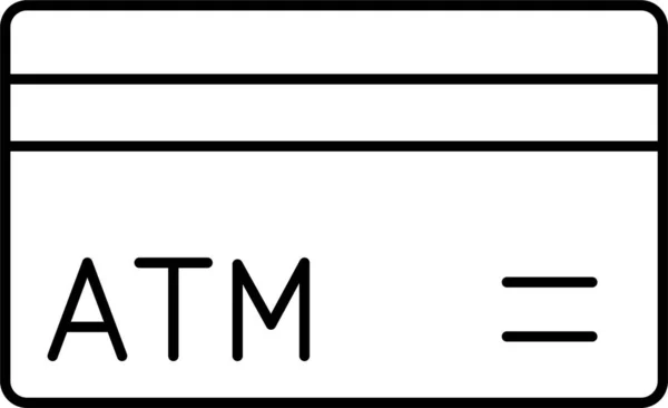 Ikona Karty Debetowej Bankomatu — Wektor stockowy