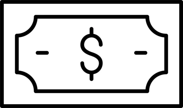 Moneta Valuta Icona Cassa — Vettoriale Stock