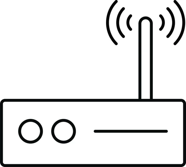 Значок Антенного Модема Маршрутизатора Стилі Контурів — стоковий вектор