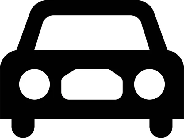 Auto Car Road Icon Solid Style — Stock Vector