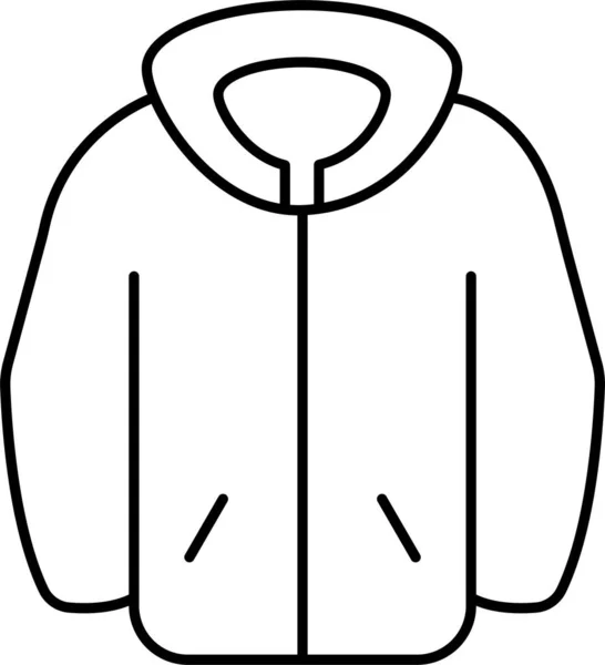 Dress Hoodies Wear Icon Outline Style — Stock Vector