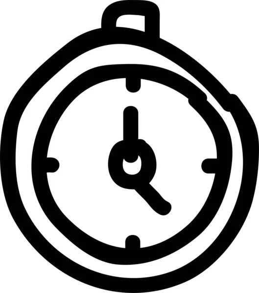 시계의 아이콘 수작업 스타일 — 스톡 벡터