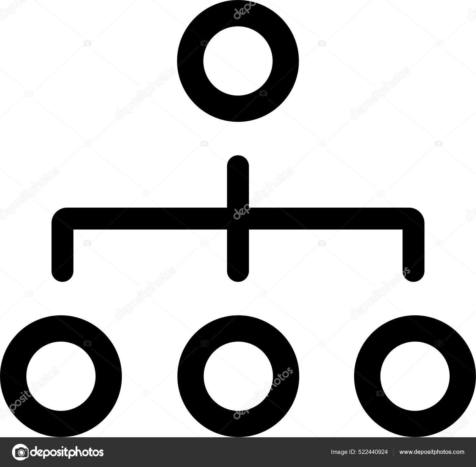 Flowchart Hierarchy Diagram Icon Outline Style Stock Vector by ...