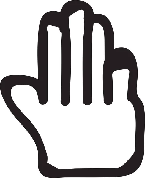 Жест Пальцами Иконка Руки Ручном Стиле — стоковый вектор