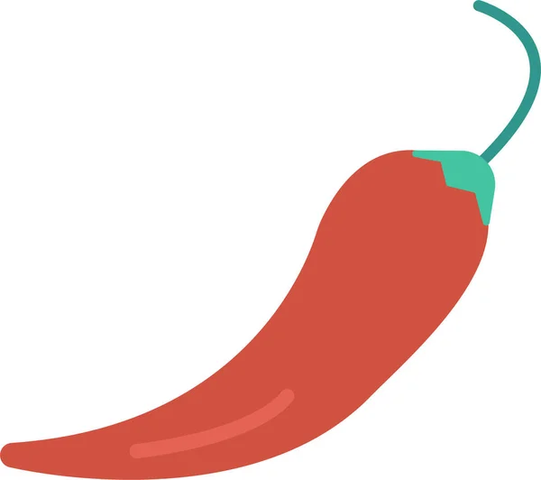Chili Paprika Fűszer Ikon Lapos Stílusban — Stock Vector