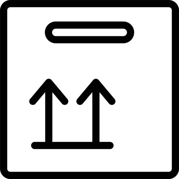 Box Kurier Lieferung Symbol Umriss Stil — Stockvektor
