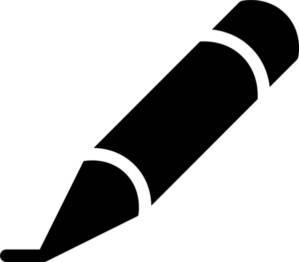 Katı Biçimdeki Kalem Simgesini Düzenle — Stok Vektör