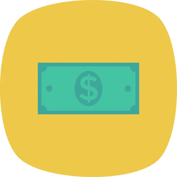 Bargeld Bargeld Bargeld Währungs Ikone Flachen Stil — Stockvektor
