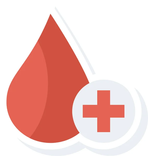 Іконка Донорства Крові Плоскому Стилі — стоковий вектор