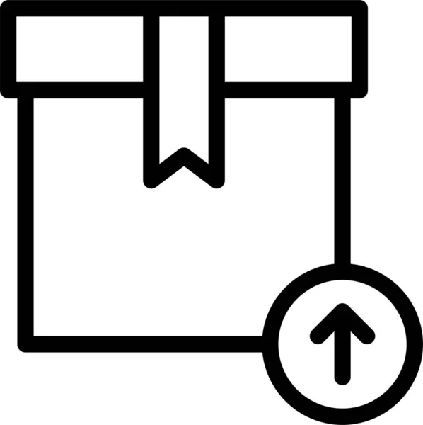 Caja Entregar Icono Regalo Estilo Esquema — Archivo Imágenes Vectoriales