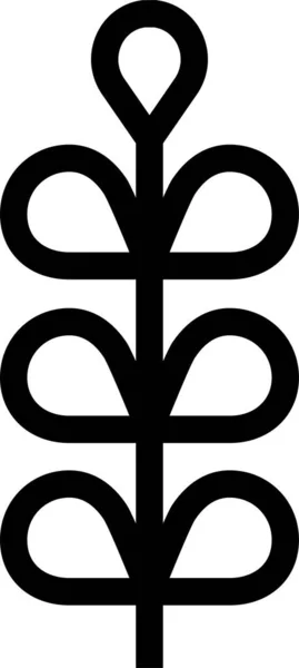 Bio Öko Blatt Symbol Outline Stil — Stockvektor