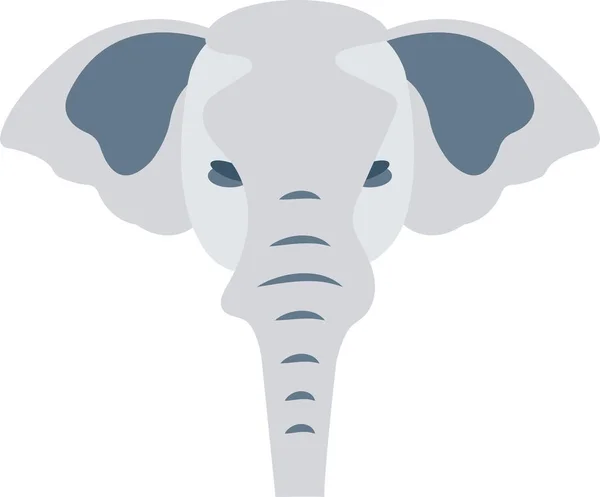 扁平的动物象林图标 — 图库矢量图片