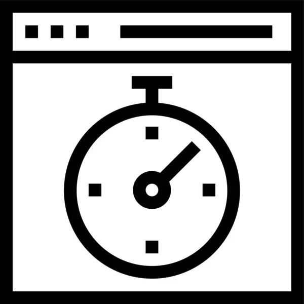 Εικονίδιο Ταχύτητας Σελίδας Του Προγράμματος Περιήγησης Στυλ Περίγραμμα — Διανυσματικό Αρχείο