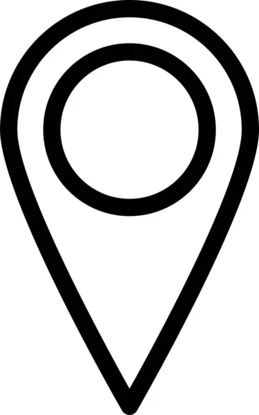 Standort Marker Symbol Umrissstil — Stockvektor