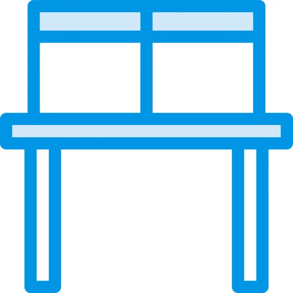 Computer Desk Deliveryboxes Εικονίδιο Γραφείου Στυλ Γεμάτο Περίγραμμα — Διανυσματικό Αρχείο