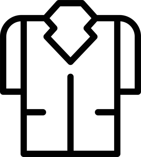 Іконка Моди Тканинного Пальто Контурному Стилі — стоковий вектор