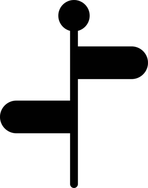 Icône Pointeur Direction Tableau Dans Style Solide — Image vectorielle