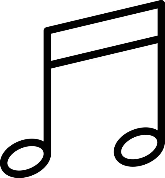 Melodia Música Ícone Canção Estilo Esboço — Vetor de Stock