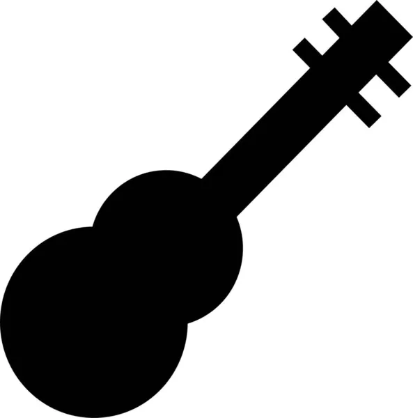 Audio Guitar Guiter Icon Solid Style — Stock Vector