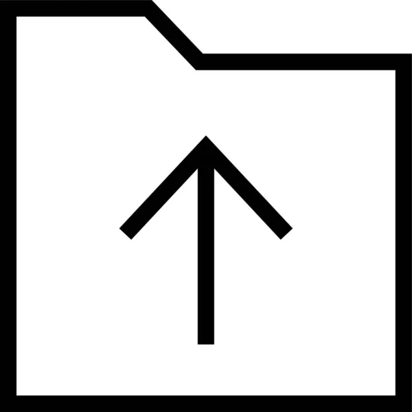 Flèche Direction Dossier Icône Dans Style Contour — Image vectorielle