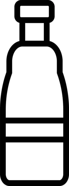 Icono Bebida Botella Agua Estilo Del Esquema — Vector de stock