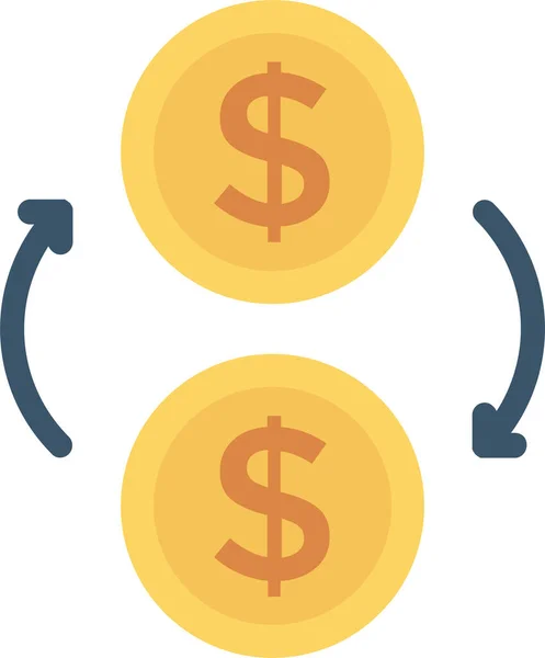 Cash Currency Dollar Icon Flat Style — Stock Vector
