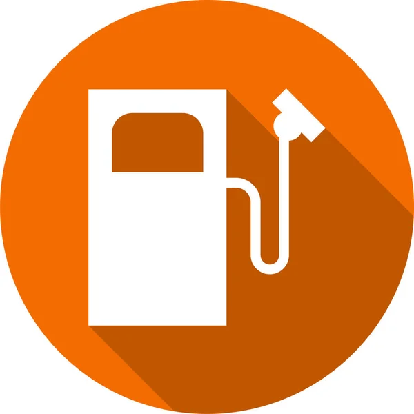 Llenado Icono Gas Combustible Estilo Sombra Larga — Vector de stock