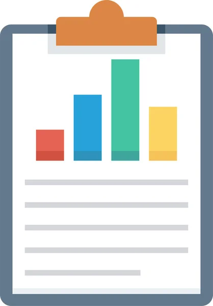 Annualreport Businesschart Icon Flat Style — 스톡 벡터