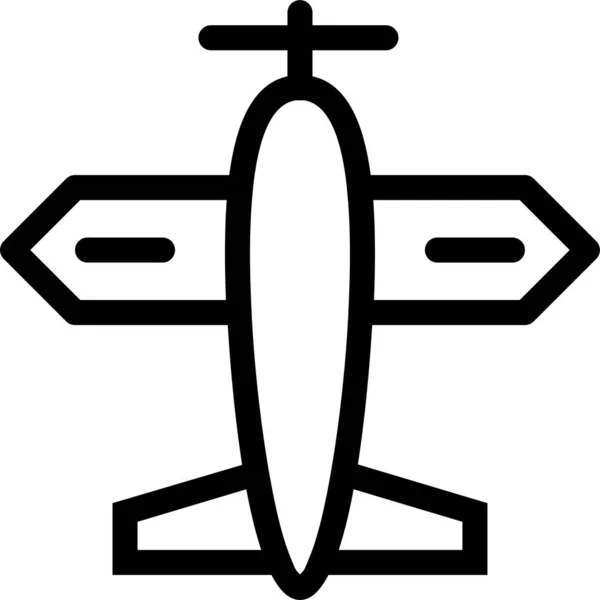 Auto Plane Public Icon Outline Style — Stock Vector