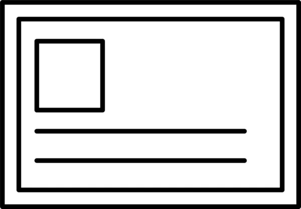 Kontokarte Mitarbeiter Symbol Umriss Stil — Stockvektor