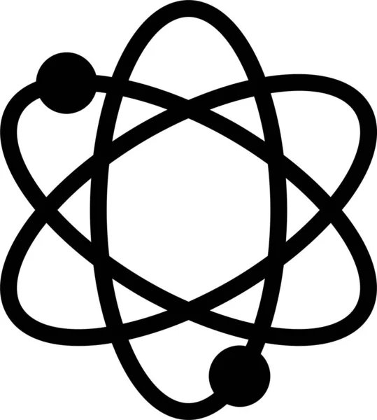 Eğitim Okul Öğrenme Kategorisinde Atom Elektron Molekülü Simgesi — Stok Vektör