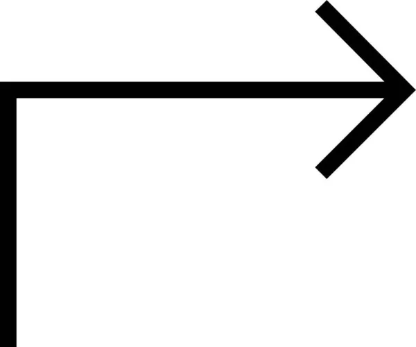 Flèche Arrière Icône Direction Dans Style Contour — Image vectorielle