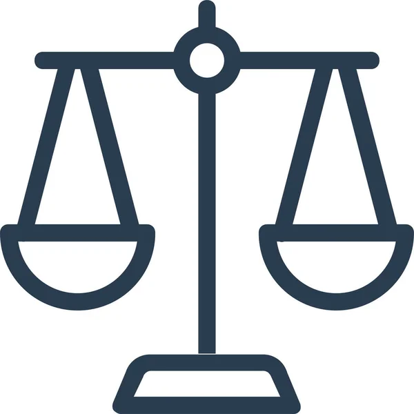Правовая Иконка Закона Правосудии Стиле Набросков — стоковый вектор