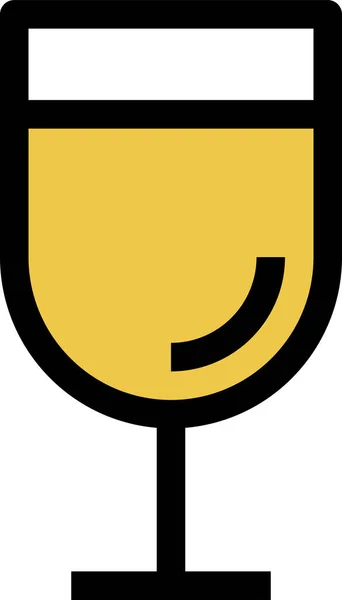 Ikona Nápojového Koktejlu Stylu Plného Obrysu — Stockový vektor