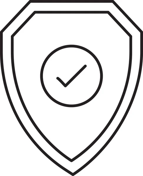 Private Protection Secure Icon Outline Style — Stock Vector