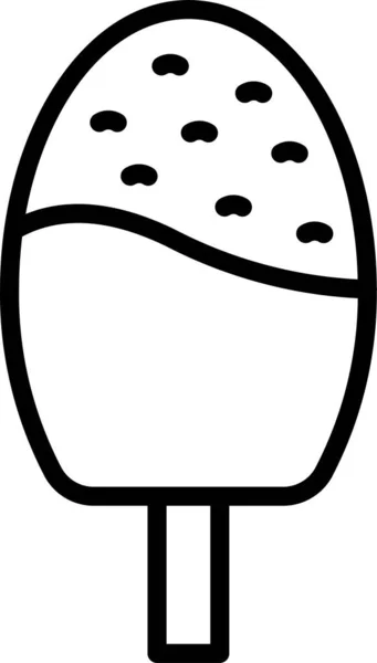 Ikona Zmrzliny Tyčinka Stylu Osnovy — Stockový vektor