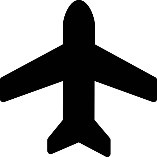 Avión Avión Vuelo Icono Estilo Sólido — Vector de stock