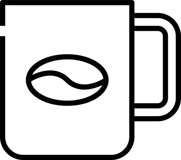 Hot Drink Mug Icon Outline Style — Stock Vector