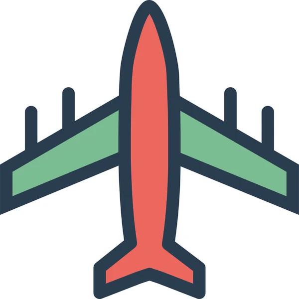Значок Аеропорту Літака Заповненому Стилі — стоковий вектор