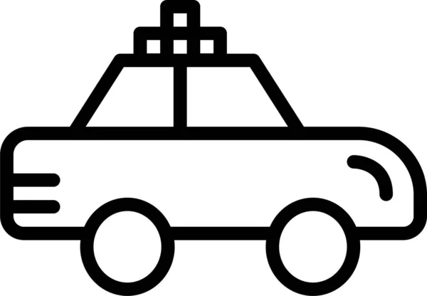 Automobiel Auto Vervoer Pictogram Grote Lijnen Stijl — Stockvector