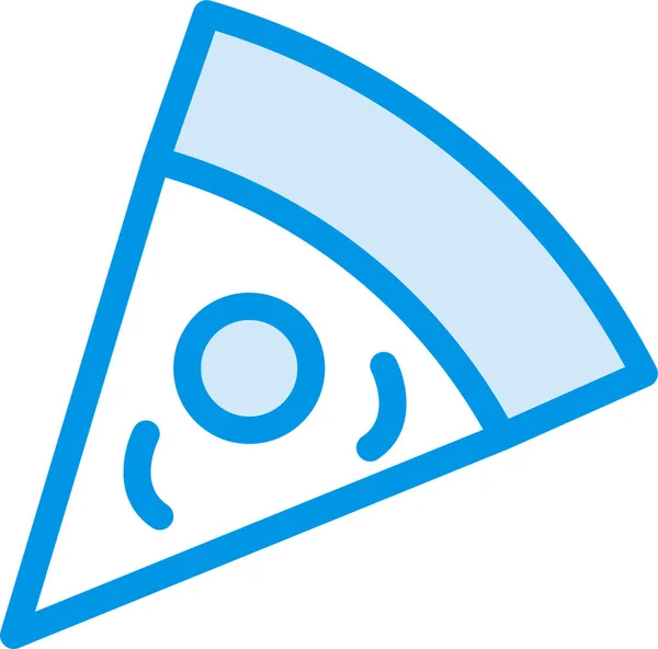 Ikona Pizzy Kawałek Żywności Stylu Wypełniony Zarys — Wektor stockowy