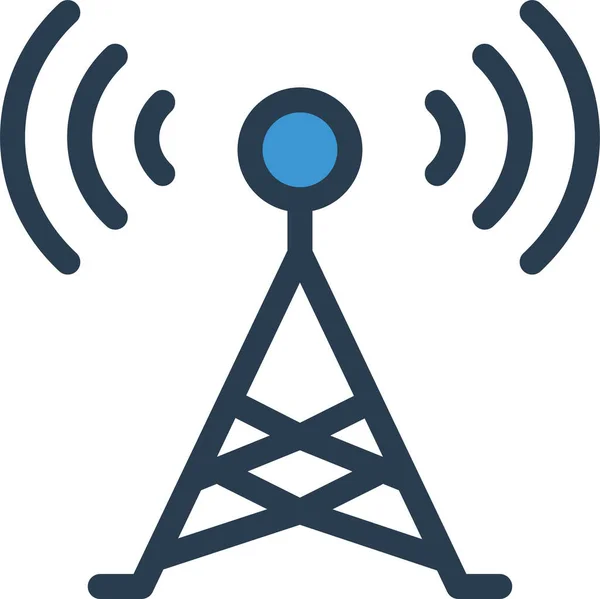 Anten Aygıtı Internet Simgesi Doldurulmuş Ana Hatları Biçiminde — Stok Vektör