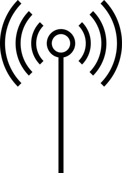 Ikona Łączności Satelitarnej Sygnału — Wektor stockowy