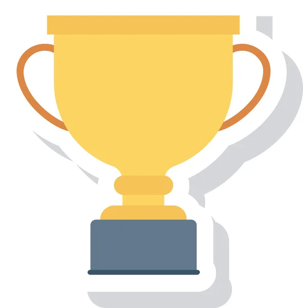 Award Prize Trophy Icon Icon Flat Style — Stock Vector