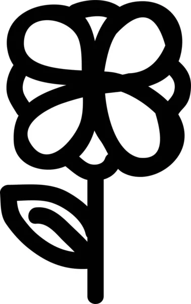 Blumengarten Ikone Handgezeichneten Stil — Stockvektor