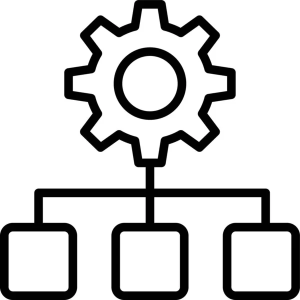 Setting Gear Cog Icon — Stock Vector